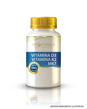 Vitamina D3 + Vitamina K2 (Mk-7) 60 Cápsulas